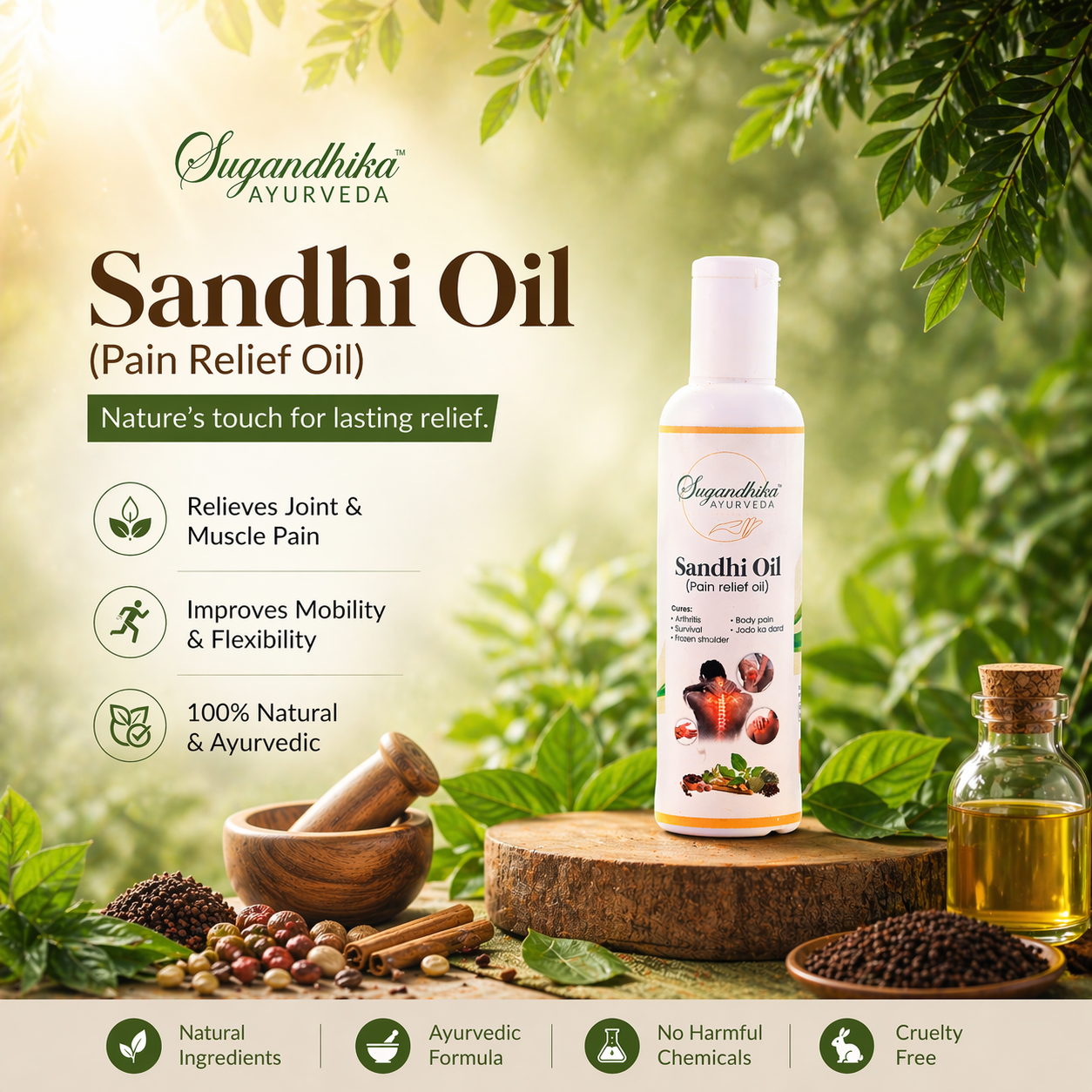 Sugandhika Ayurveda Sandhi Oil