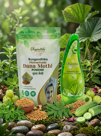 Dana Methi Face Pack & Cucumber Aloevera Gel Combo Homemade For Skin Glow